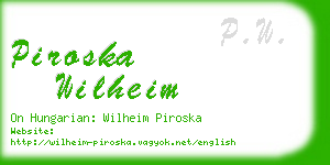 piroska wilheim business card